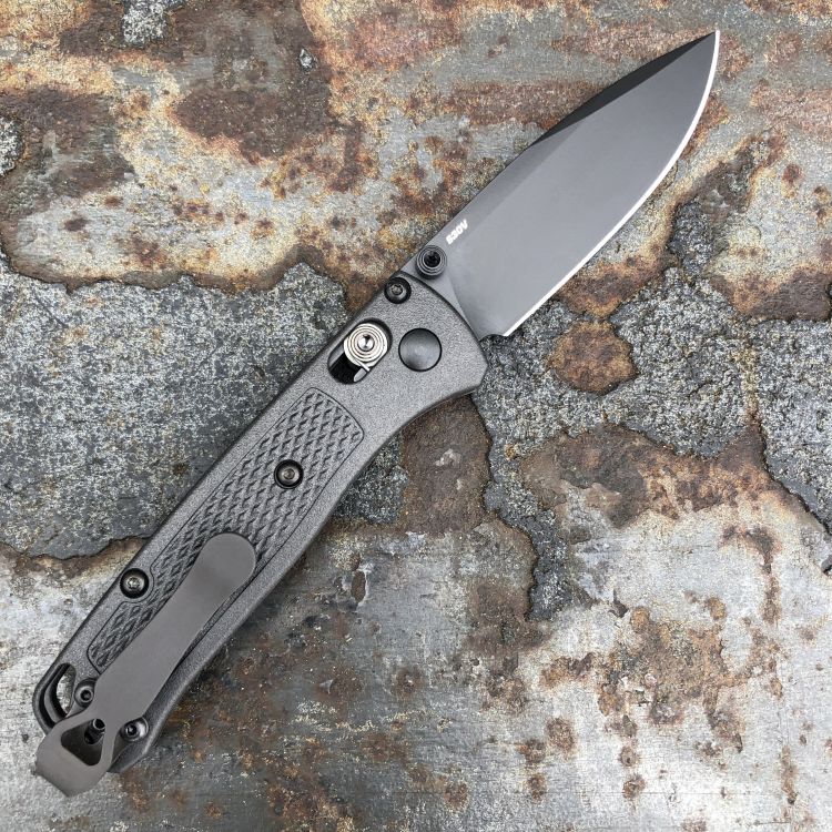 Benchmade Mini Bugout Black CF-Elite Scales 2.8" Black S30V Blade Folding Knife